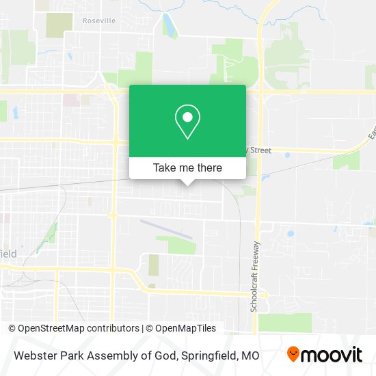 Webster Park Assembly of God map