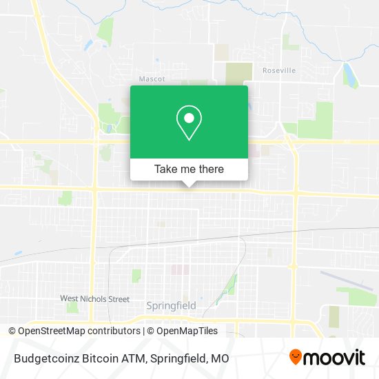 Mapa de Budgetcoinz Bitcoin ATM