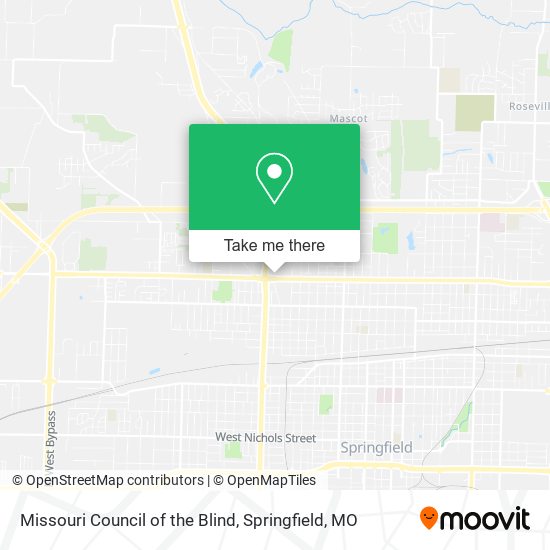 Missouri Council of the Blind map