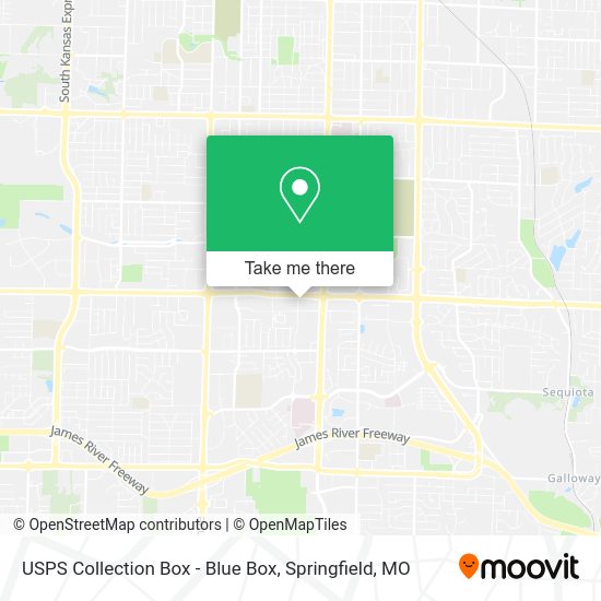 USPS Collection Box - Blue Box map
