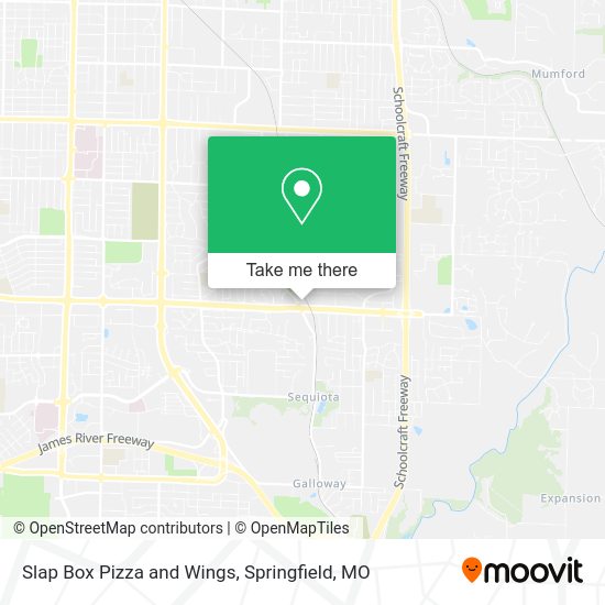 Slap Box Pizza and Wings map