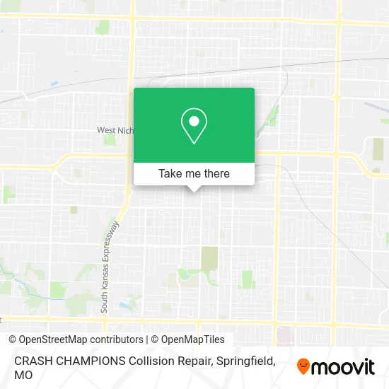 Mapa de CRASH CHAMPIONS Collision Repair