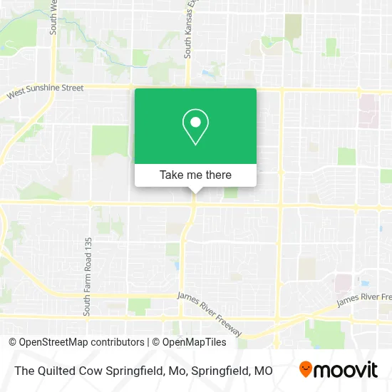 The Quilted Cow Springfield, Mo map