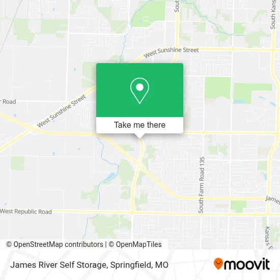 James River Self Storage map