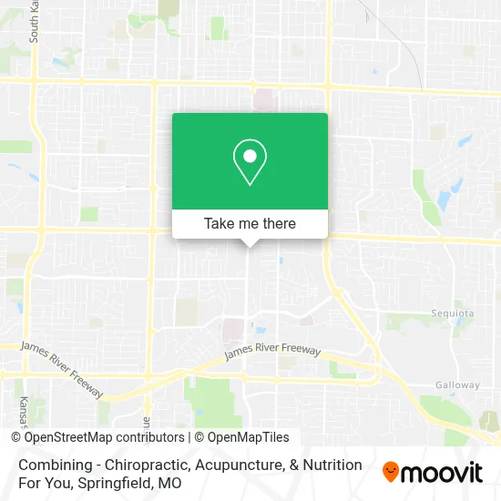 Mapa de Combining - Chiropractic, Acupuncture, & Nutrition For You