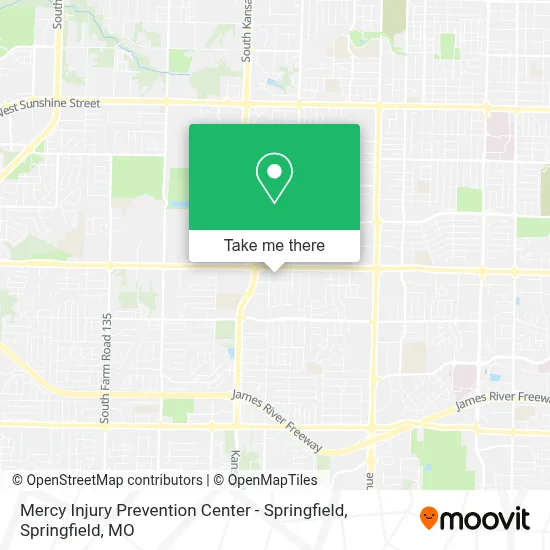 Mapa de Mercy Injury Prevention Center - Springfield