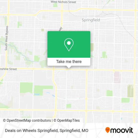 Deals on Wheels Springfield map