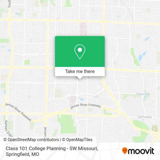 Class 101 College Planning - SW Missouri map