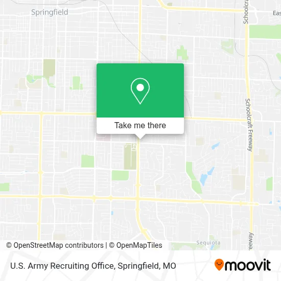 U.S. Army Recruiting Office map