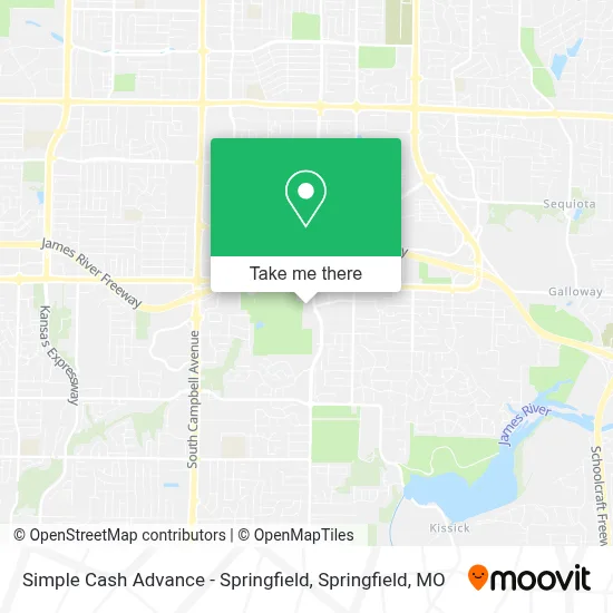 Mapa de Simple Cash Advance - Springfield