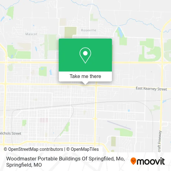 Mapa de Woodmaster Portable Buildings Of Springfiled, Mo