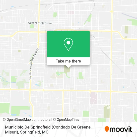 Municipio De Springfield (Condado De Greene, Misuri) map