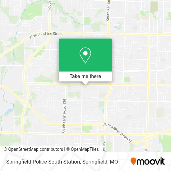 Springfield Police South Station map