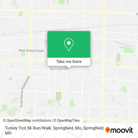 Turkey Trot 5k Run / Walk, Springfield, Mo map