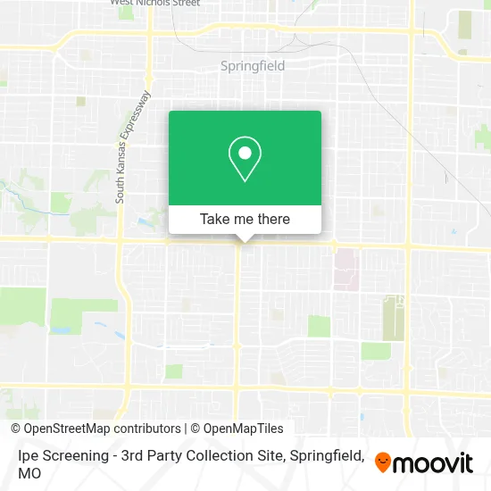 Ipe Screening - 3rd Party Collection Site map