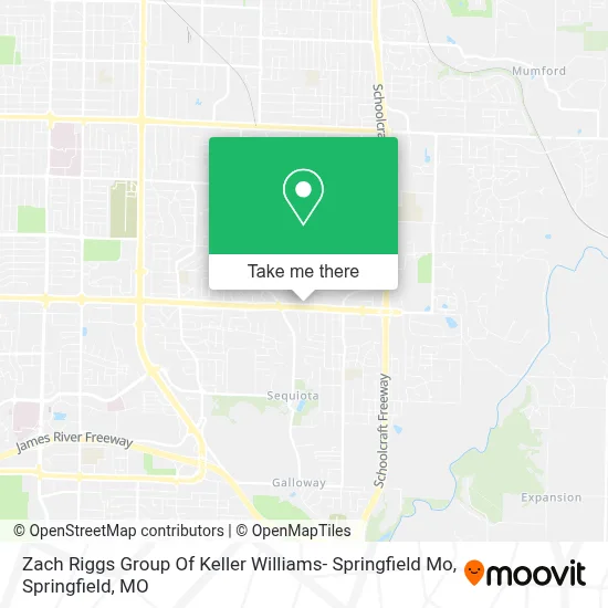 Zach Riggs Group Of Keller Williams- Springfield Mo map