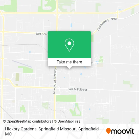 Hickory Gardens, Springfield Missouri map