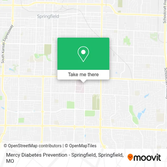 Mercy Diabetes Prevention - Springfield map