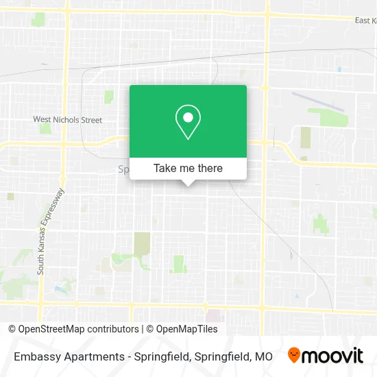 Mapa de Embassy Apartments - Springfield