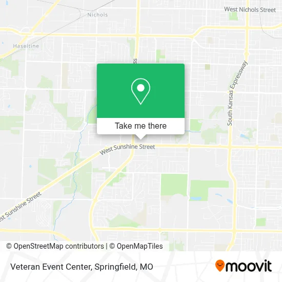 Veteran Event Center map