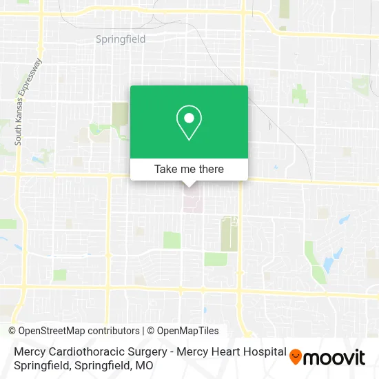 Mercy Cardiothoracic Surgery - Mercy Heart Hospital Springfield map