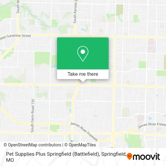 Pet Supplies Plus Springfield (Battlefield) map