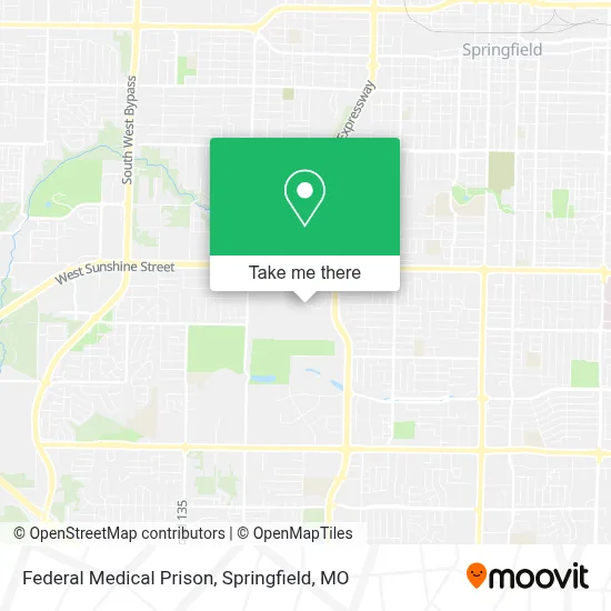 Federal Medical Prison map