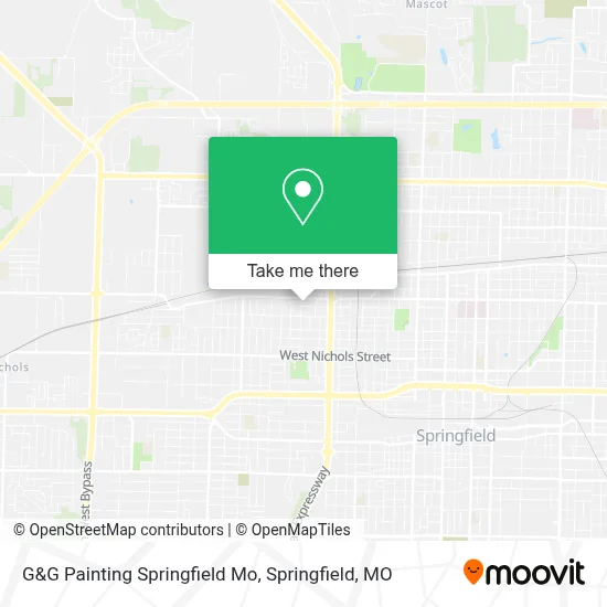 G&G Painting Springfield Mo map