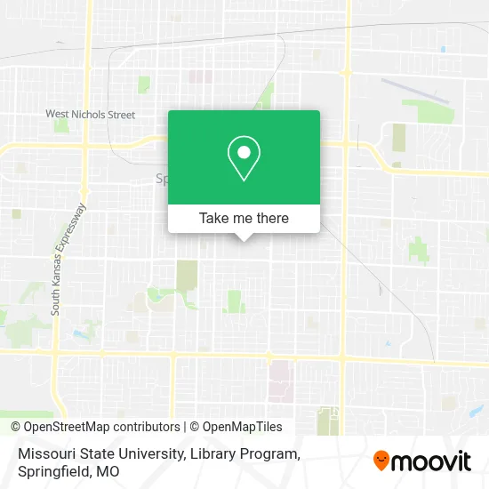 Mapa de Missouri State University, Library Program