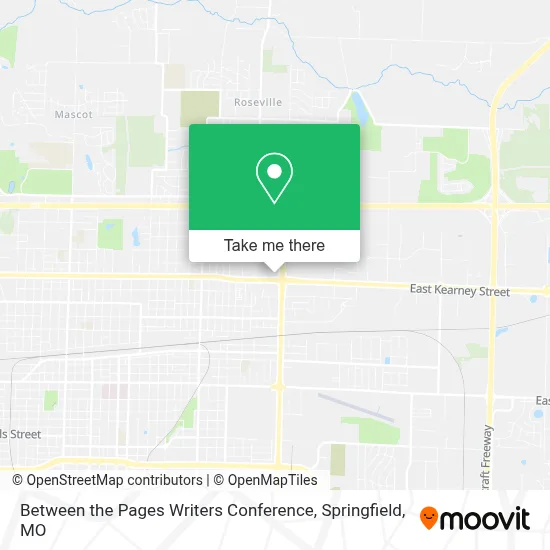 Between the Pages Writers Conference map