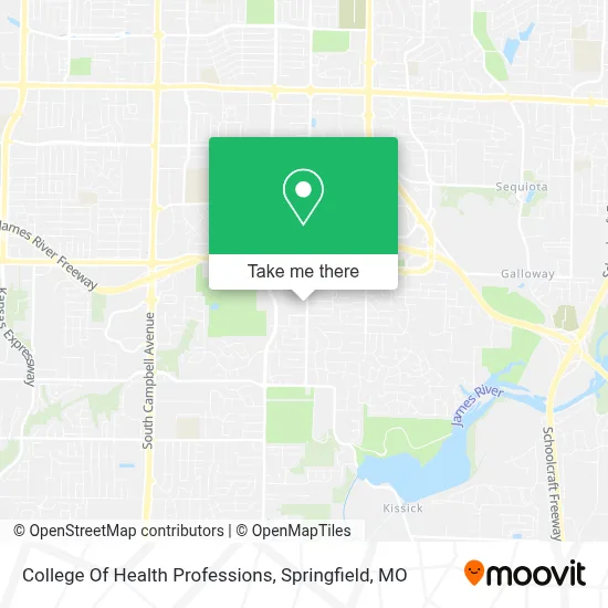 College Of Health Professions map