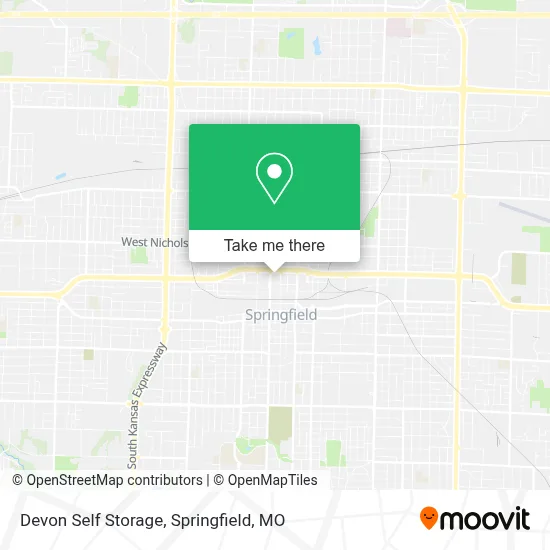 Devon Self Storage map