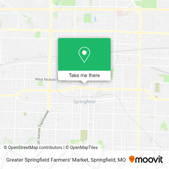 Greater Springfield Farmers' Market map