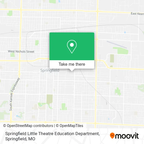 Springfield Little Theatre Education Department map