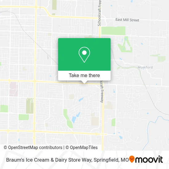 Braum's Ice Cream & Dairy Store Way map