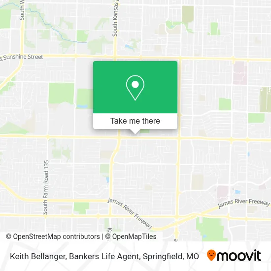 Keith Bellanger, Bankers Life Agent map