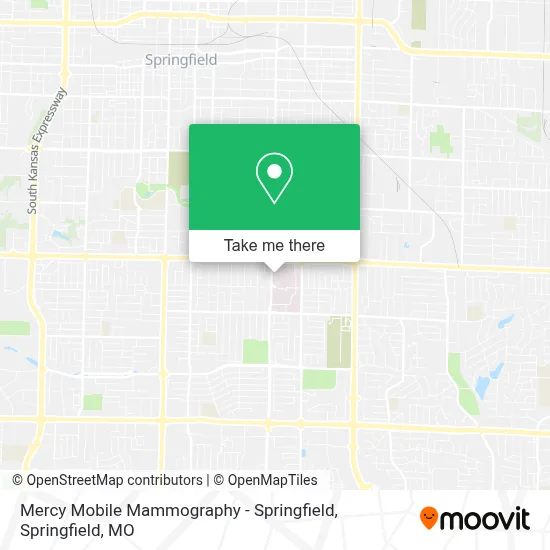 Mercy Mobile Mammography - Springfield map