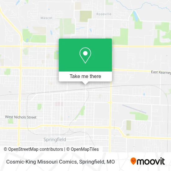 Cosmic-King Missouri Comics map