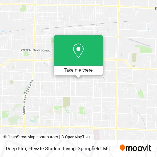 Deep Elm, Elevate Student Living map