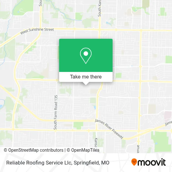 Reliable Roofing Service Llc map