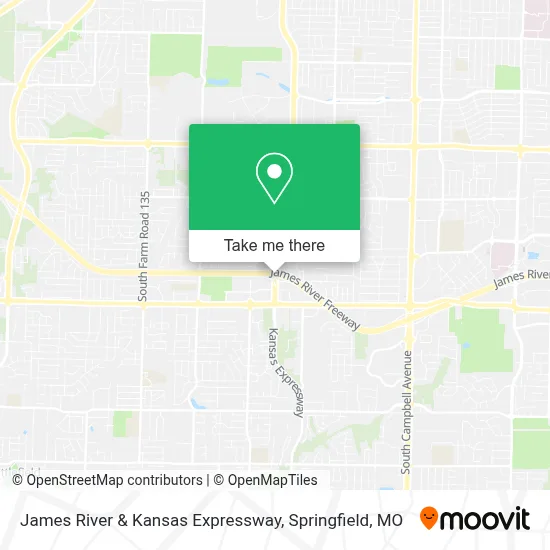 James River & Kansas Expressway map