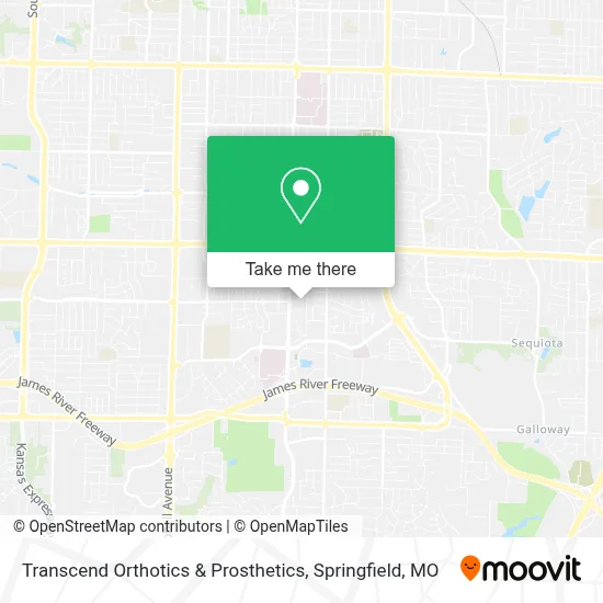 Transcend Orthotics & Prosthetics map