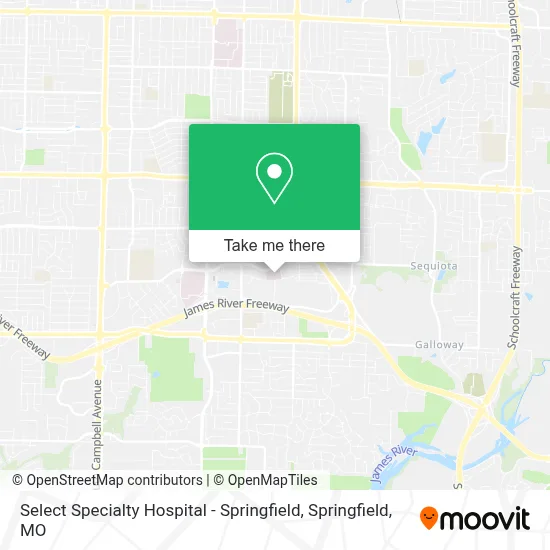 Select Specialty Hospital - Springfield map