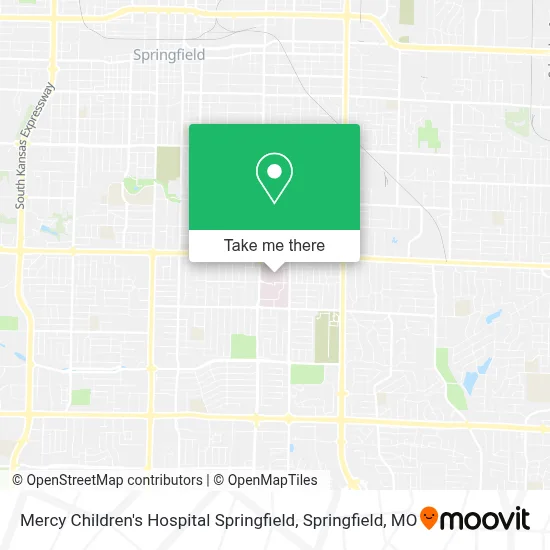 Mercy Children's Hospital Springfield map