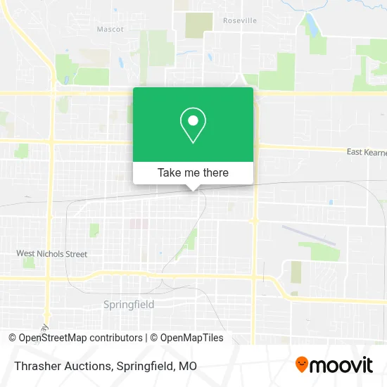Mapa de Thrasher Auctions