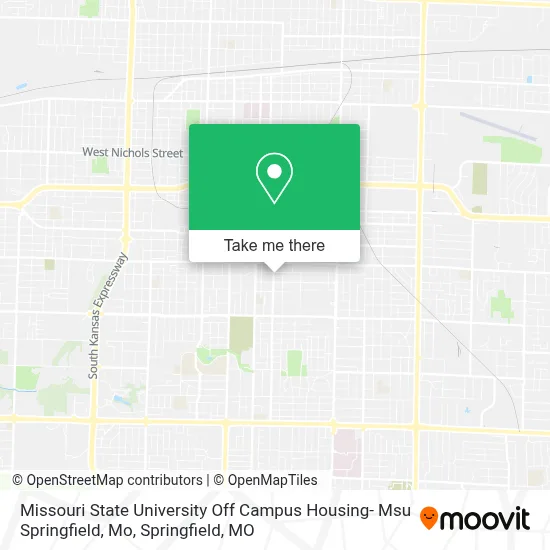 Missouri State University Off Campus Housing- Msu Springfield, Mo map