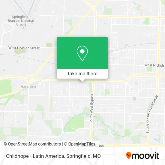 Childhope - Latin America map