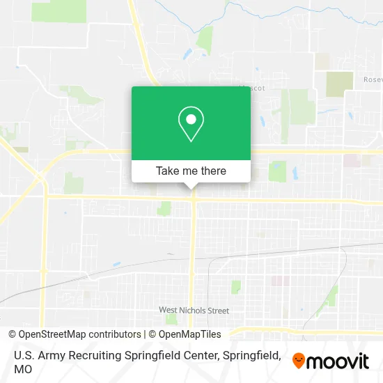 Mapa de U.S. Army Recruiting Springfield Center
