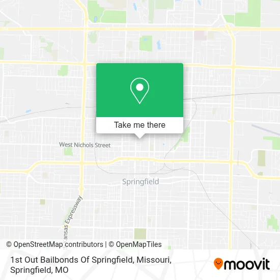 1st Out Bailbonds Of Springfield, Missouri map