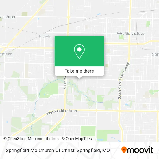 Springfield Mo Church Of Christ map